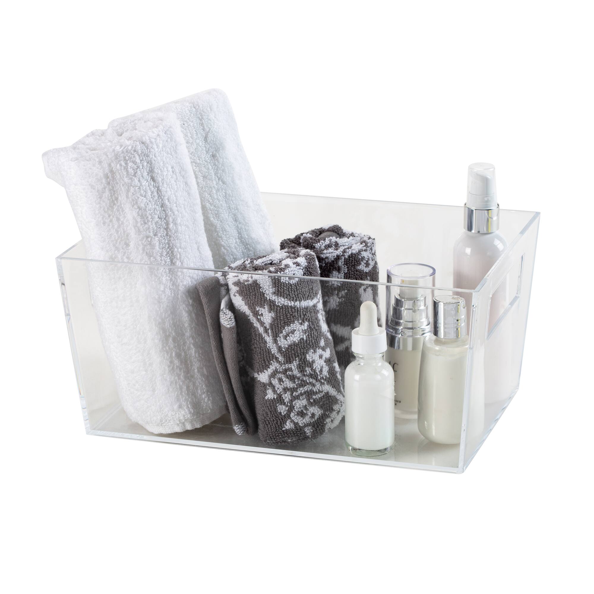 Simplify 11.5" Medium Clear Storage Bin